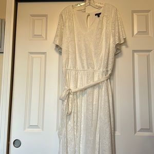 White Lane Bryant Asymmetrical Flower Dress - NWT